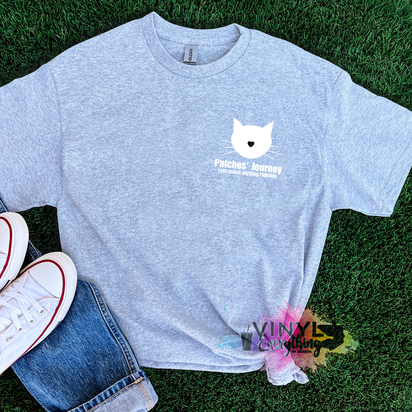 Love Makes Anything Pawsible Pocket Logo Tee