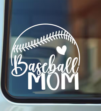 Baseball Mom Car Decal