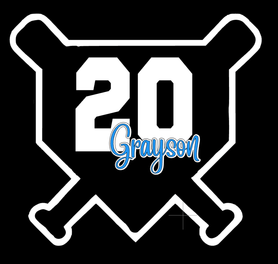 Name and Number Home Plate Car Decal