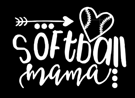 Softball Mama Car Decal