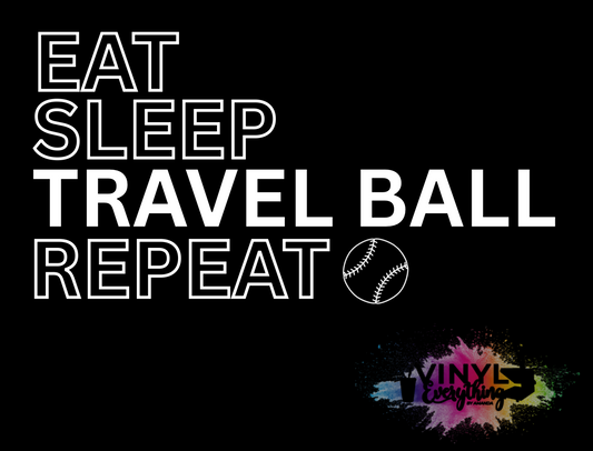 Eat Sleep Travel Ball Repeat Car Decal