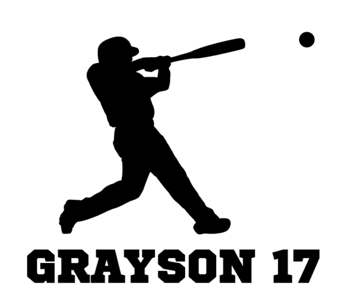 Custom Baseball Player Car Decal