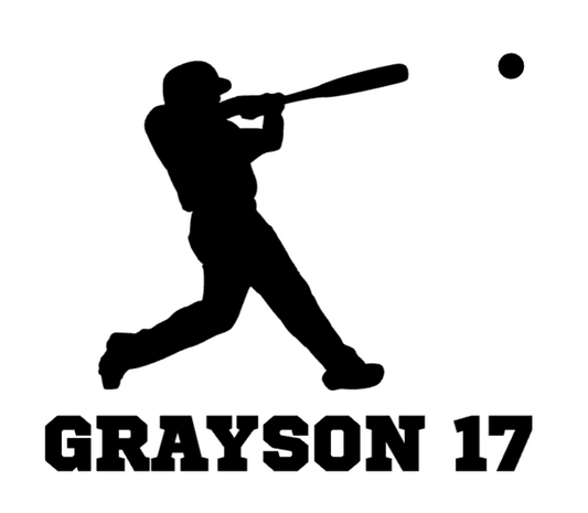 Custom Baseball Player Car Decal