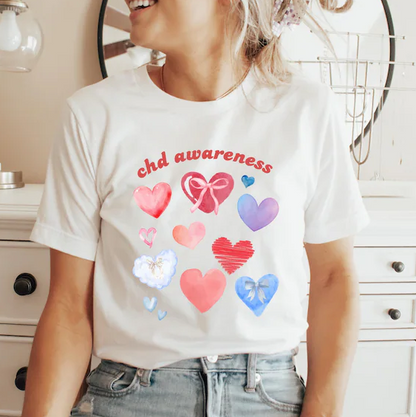 CHD Awareness Coquette with Hearts