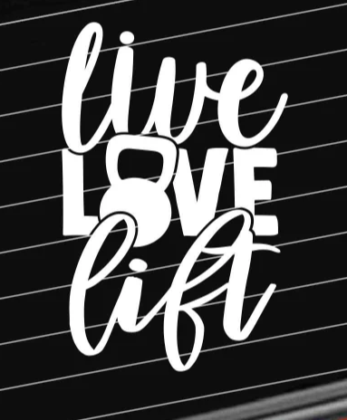 Life Love Lift Car Decal