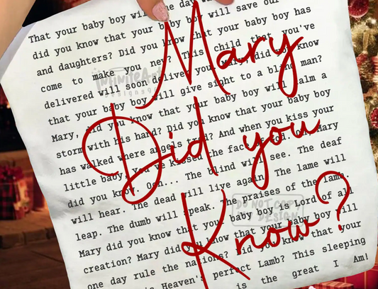 Mary Did You Know?