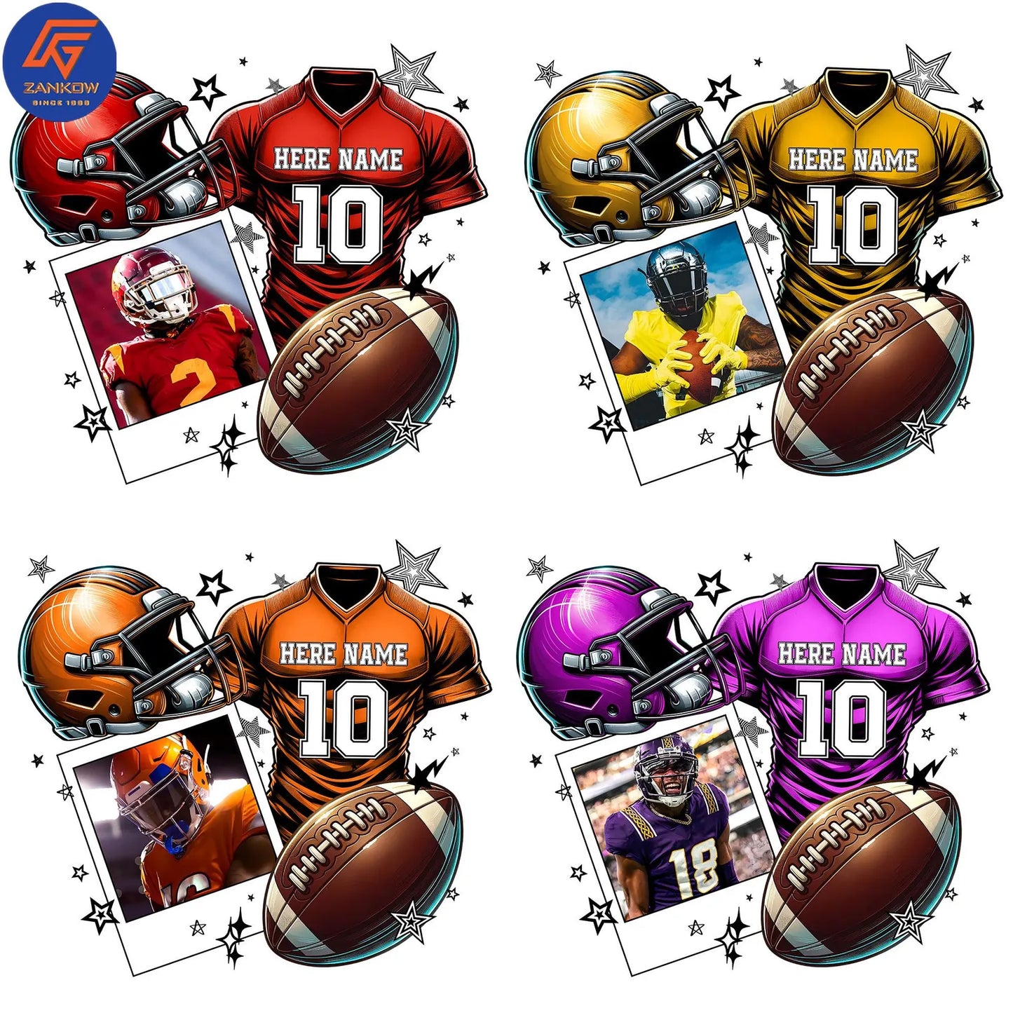 Custom Football Team Photo Apparel