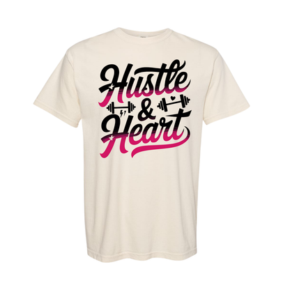 Hustle and Heart Comfort Colors Tee