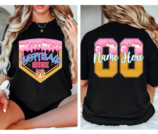 Softball Gigi Custom - Front and Back