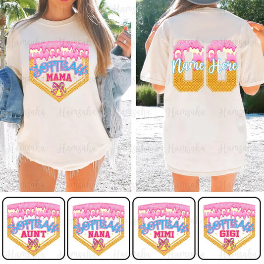 Softball Mama Custom - Front and Back